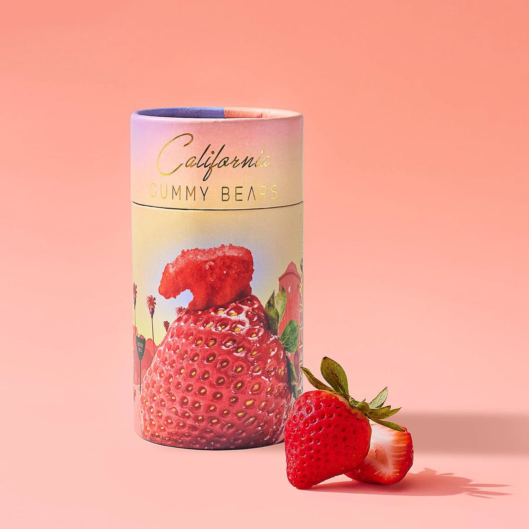 BEVERLY HILLS SOUR STRAWBERRY - ORGANIC VEGAN GUMMY BEARS
